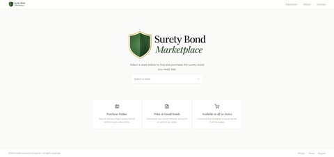 Surety bond and fidelity insurance
